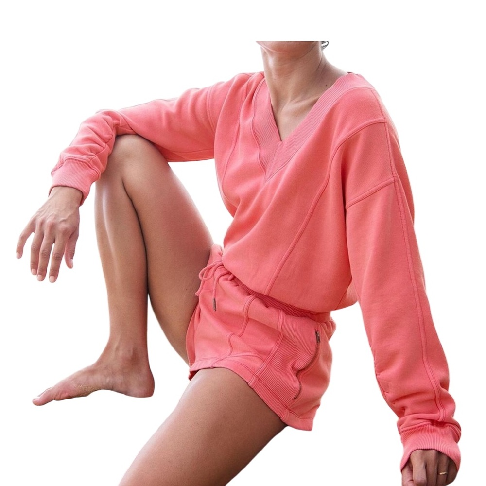 Free People Intercept Romper Hibiscus Pink Women Size L